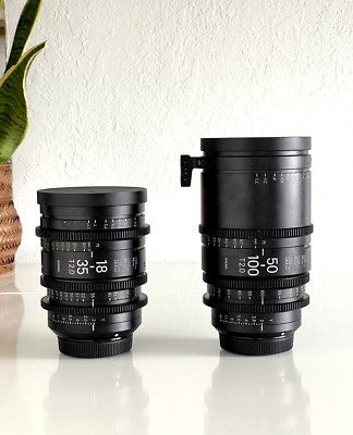 Sigma 18-35mm & 50-100mm - Fully Luminous S35 - w/Case (Canon EF, Feet) 
