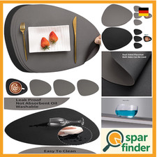 Myir JUN Tischset Leder und Untersetzer, Rutschfest & Doppelseitig