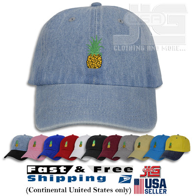 Pineapple Embroidery Dad Hat Baseball Cap Unconstructed  Emoji new