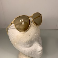 Vintage Corning 2069M 1980s Yellow BIG Sunglasses Korea Retro