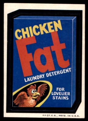 Topps Chicken 1973 Topps Wacky Packages Series 2 #13 Chicken Fat VG/EX *d2 | eBay