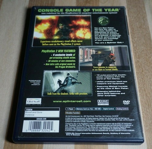 PS2 Splinter Cell - Stealth Action Redefined Sony PlayStation - Picture 2 of 9