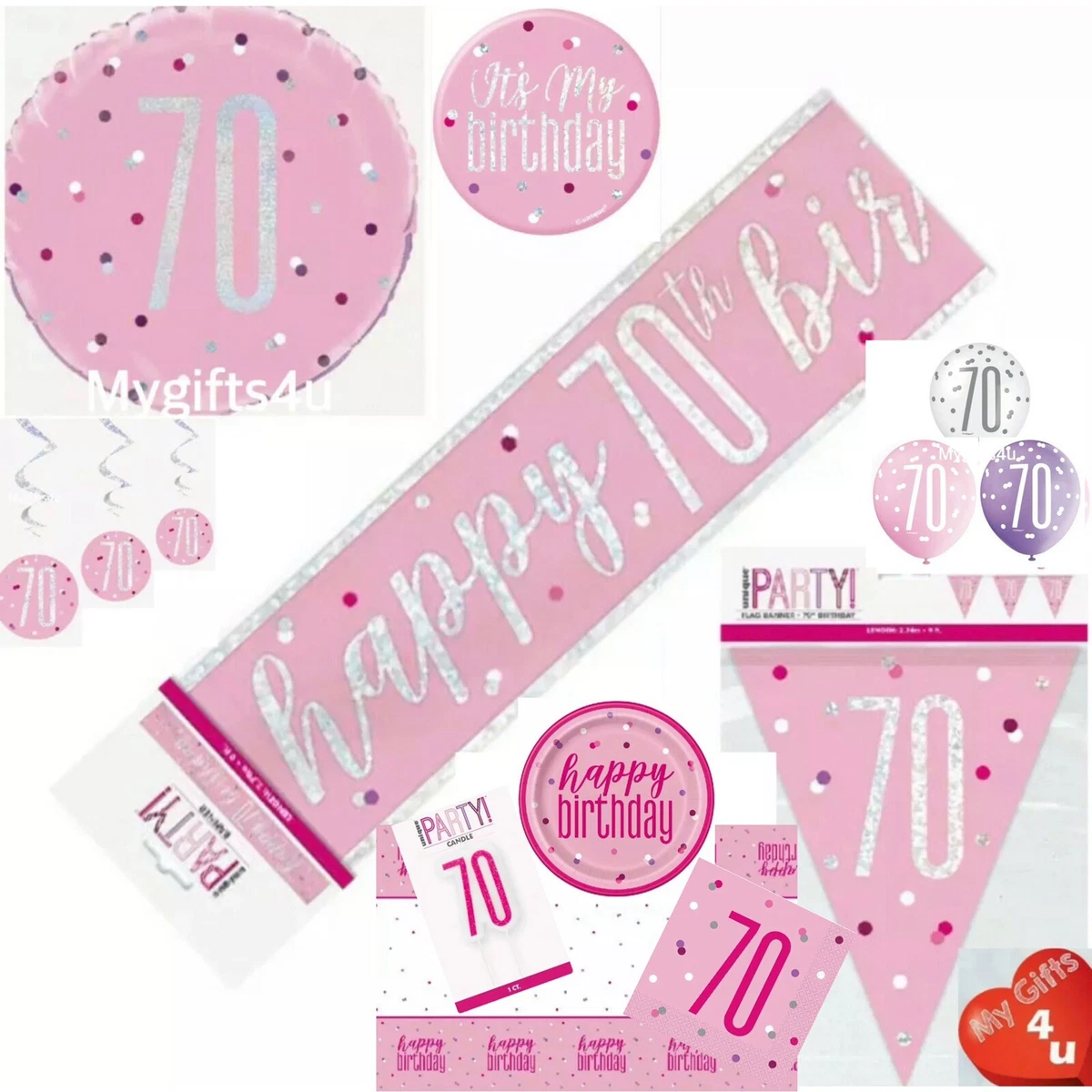 Decorazioni Compleanno 40 Kit Decorazioni 40° Compleanno Donna - 34 Pezzi Oro Rosa E Nero, Striscioni, Palloncini, Vortici Palloncini 40 Anni Compleanno