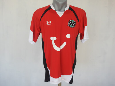 Hannover 96 2009 - 2010 Home Jersey Under Armour Red Shirt Size XL