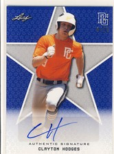 CLAYTON HODGES 2020 Leaf Perfect Game PG Blue AUTO /15 JACKSONVILLE