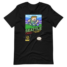 Seattle Sounders FC 8-bit Retro NES League Soccer Football Club Jersey T-Shirt