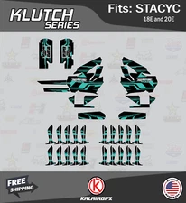 Graphics Kit for STACYC 18E 20E Electric Bike (All Years) Klutch-teal