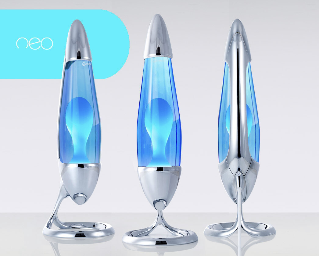 Mathmos Neo Lava Lamp - silver - blue/turquoise | eBay Australia