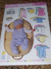   BUTTERICK 5896-INFANT DIAPER COVER-ROMPER-DRESS-SHIRT-JACKET PATTERN MD-XL FF