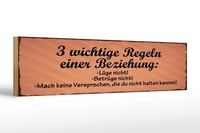 Holzschild Spruch 46X10 Cm Beziehung LüGe BetrüGe Nicht Deko Schild