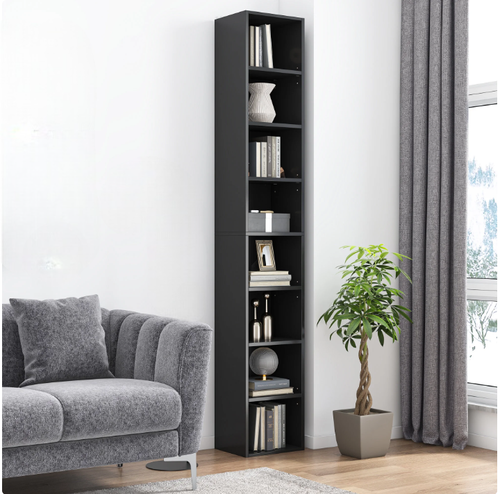 Tower Bücherregale 8 Ablagen Medien CD DVD Aufbewahrung 4 verstellbare Ablagen  - Bild 1 von 14