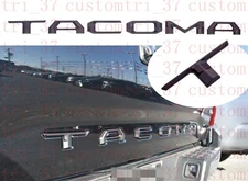 Tailgate Insert Letters fits 2016-2021 Toyota Tacoma Badge 3D Emblem Matte Black