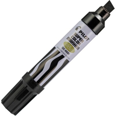 43100 Pilot Jumbo Permanent Markers Chisel Point, Black, 3pk