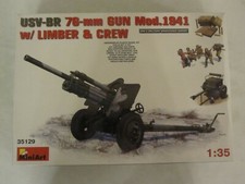MiniArt - USV-BR 76-mm Gun Mod.1941 w/ Limber & Crew 1/35 Model Kit 35129 WWII