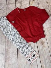 Carters 4 Girls Red Sweatshirt Snowflake Leggings Outfit Set Holiday NEW