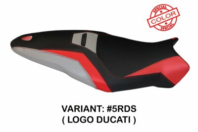 Ducati Monster 1200 R Tappezzeria Italia ROT - SILBER Sitzbezug Antirutsch
