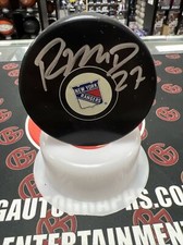 Ryan McDonagh Autographed New York Rangers Logo Puck Signed Steiner