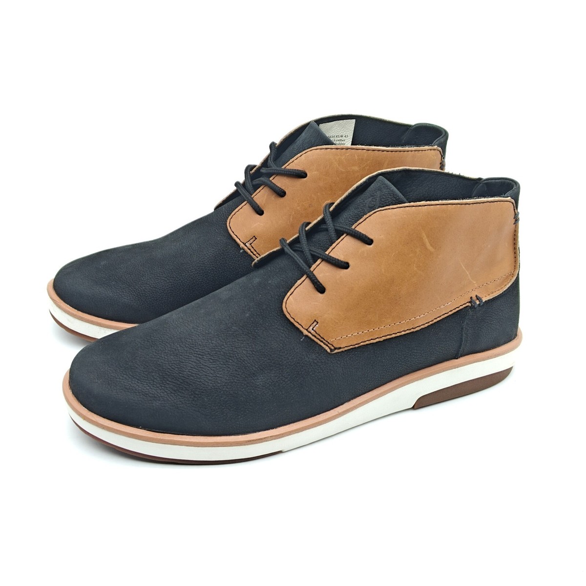 Olukai Kalia Puki Lace Up Chukka Ankle Boots Men\'s Size 8 Black Leather Papakū  main image 2