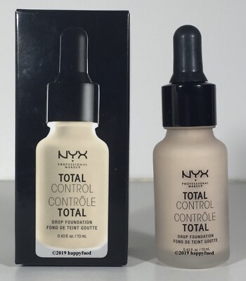 NYX Total Control Drop Foundation, TCDF06 Vanilla, Sheer to Full Coverage, Matte