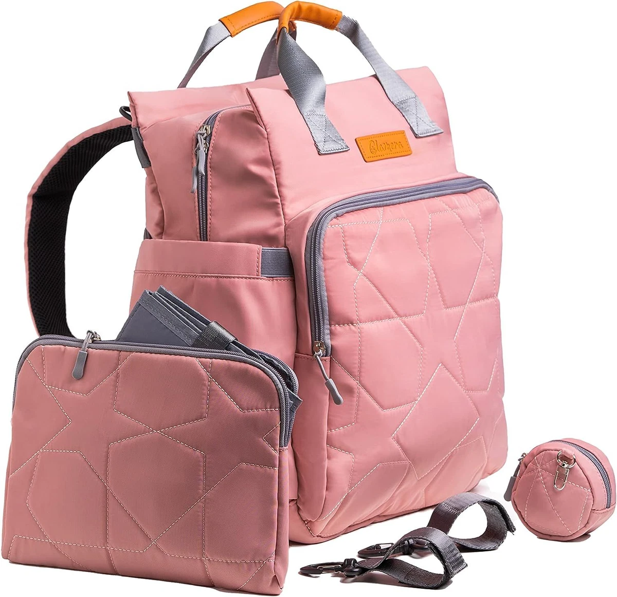 Pink hotsell diaper backpack