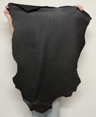 BLACK ''CRACKLE'' SHEEP Leather Hide for Crafts Book Binding Purses Clothing Shoes
