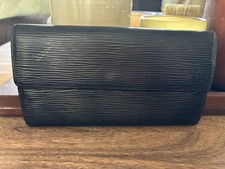 Authentic Louis Vuitton Black Epi Long Wallet