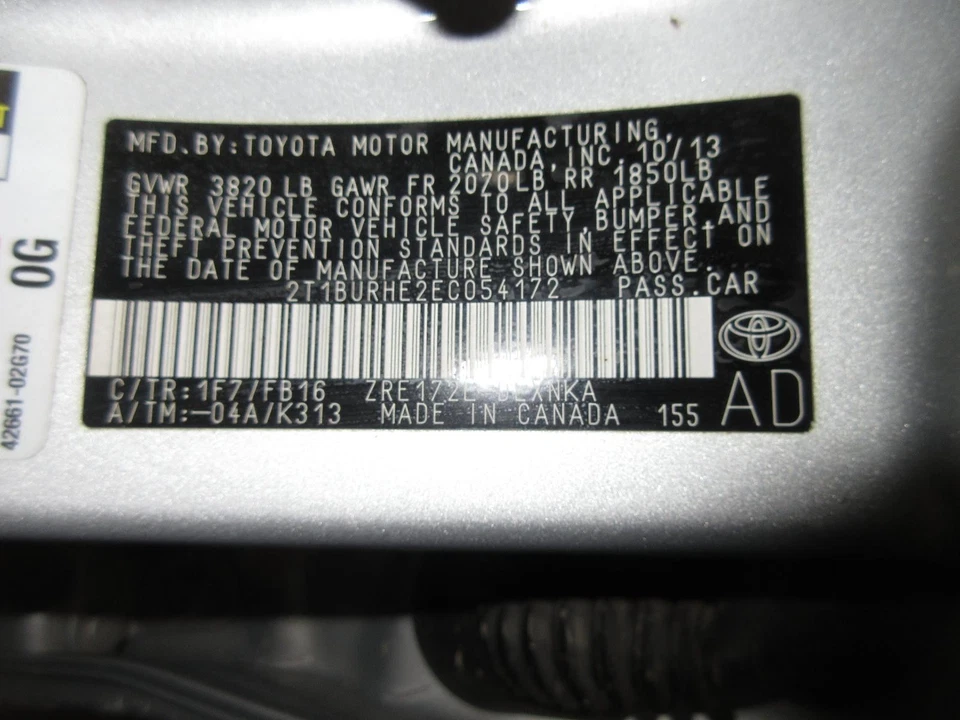 Used Fuel Injection Air Flow Meter fits: 2014 Toyota Corolla 1.8L 2ZRFE engine G Foto 4 de 4