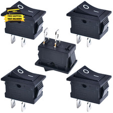 5 Pcs Boat Rocker Switch on off 2 Pin 2 Position SPST AC 250V 6A 125V 10A, Snap