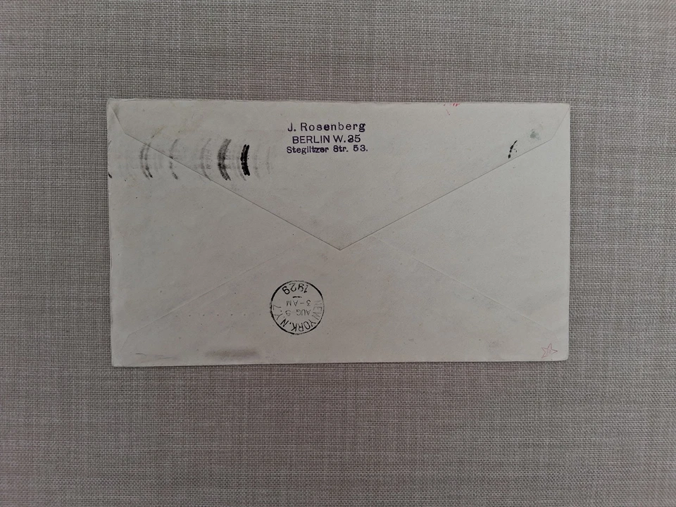 Zeppelinpost, Graf Zeppelin, LZ127, 1. Amerikafahrt 1929, Si 26, Verzögerung.. - Bild 2 von 2