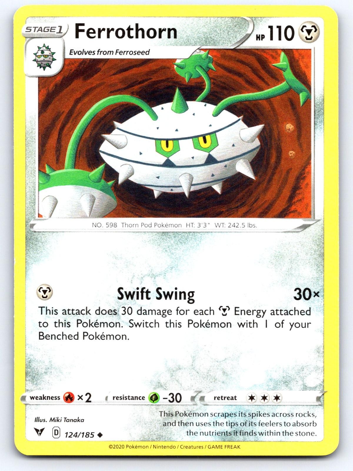 Ferrothorn 124/185 Uncommon Vivid Voltage Pokemon Near Mint