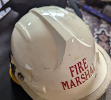 VTG BULLARD FIREDOME FH2100 White Fire Fighter Helmet FIRE MARSHAL