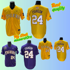 Men's LSU Tigers 24 Anthony Eyanson Cool Base Stitched Jersey