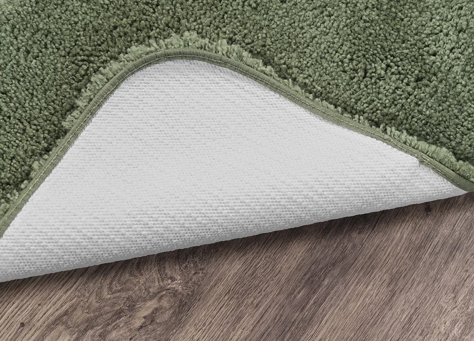 Juego de 5 piezas Serendipity Deep Fern verde (alfombra de contorno, 5 alfombras de baño) peludo nylon... Foto 3 de 4