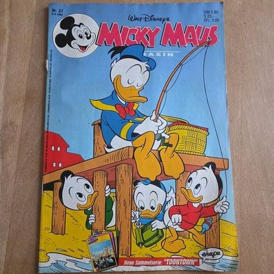 Micky Maus Heft Nr. 37  1993 Walt Disney ohne Beilage mit Sammelkarten 