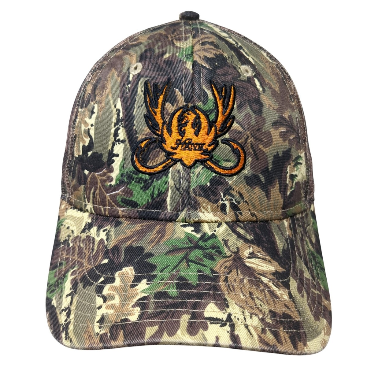Hank Strapback Mesh Back Trucker Hat Multicolor One Size Camo Otto