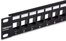 TRENDnet 24 Port Blank Keystone 1U Patch Panel for Cat6 Networking Solutions