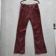 VINTAGE Levis 646-1583 Men Pants 31x33 Red Corduroy Bootcut 30" Inseam 80s