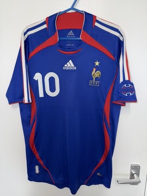 Adidas Frankreich 2006 Heim Fußball Trikot - ZIDANE 10 WM 2006 blau/rot