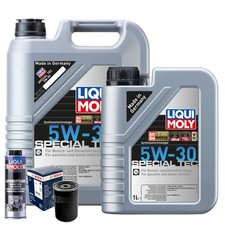 Motoröl 5W30 LIQUI MOLY Special Tec 6L+BOSCH Ölfilter +Spülung