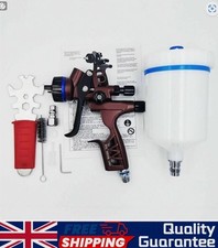 Image of 600ML HVLP Spray Gun Car Top Paint Nozzle 1.3mm w/ Pressure Regulator Gravity UK
