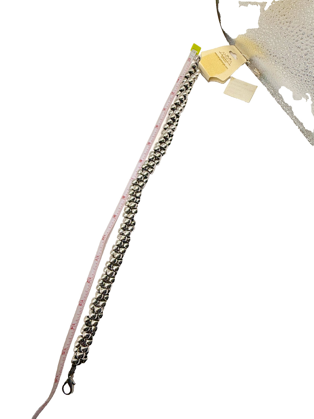 Chunky Silver Plated Beaded Statement Necklace Po… - image 5