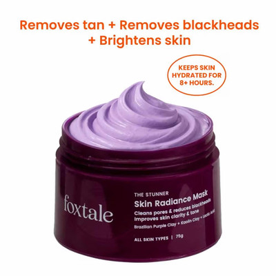Foxtale De-Tan Skin Radiance Mask, With Lactic Acid 75gm
