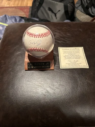 Cal Ripken Jr Autographed Baseball With COA
