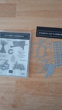 Stampin' up Autumn Goodness Photopolymer Stamp set With Dies Used