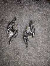WHEELER MFG CO 925 Sterling Silver Vintage Leaf Earrings