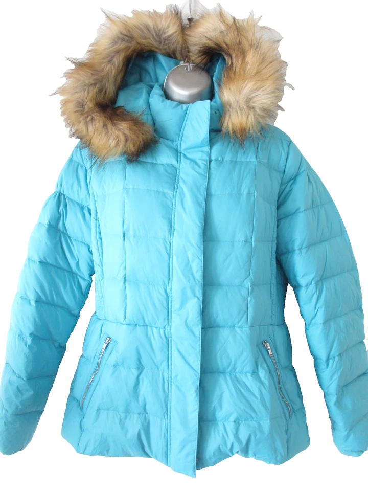 Talbots куртка женщин M вниз заполнить пуховик съемный капюшон лыж парка шикарный синий - Изображение 2 из 4