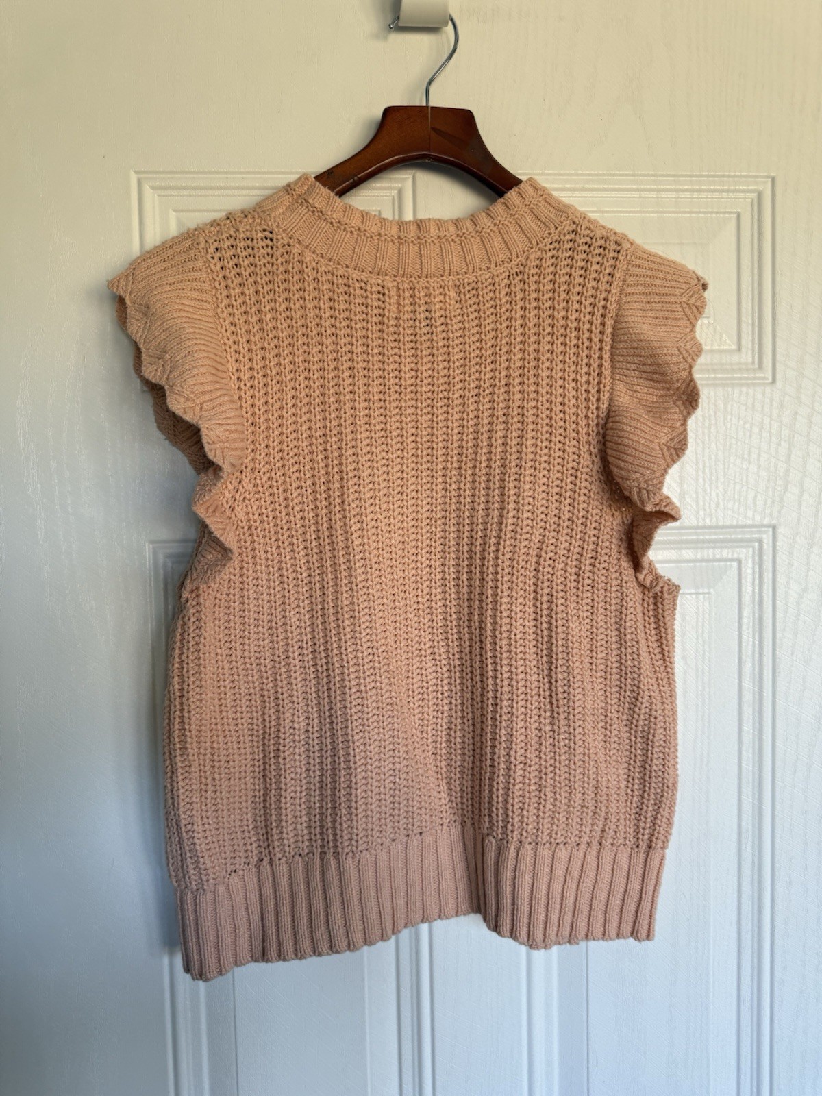 Universal thread light orange chunky pullover swe… - image 5