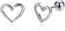 Hypoallergenic 925 Sterling Silver Stud Earrings for Women with Screw Back Small