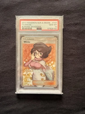 wicke pokemon card price Wicke 147/147 Full Art Holo Rare Burning Shadows Pokemon Card Near Mint