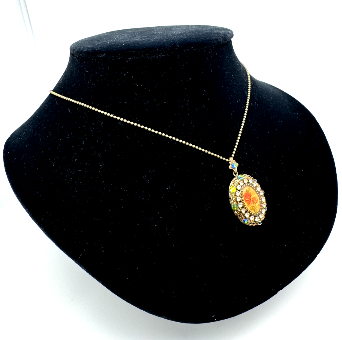 Michal Negrin Necklace With Colorful Crystals Flowers #9# | eBay